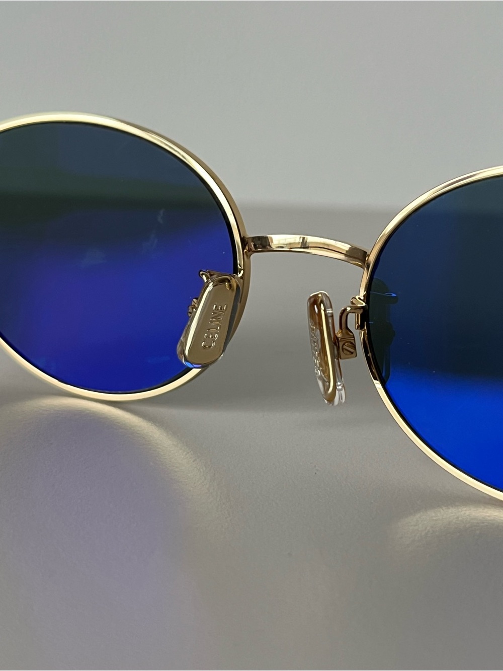 Celine Triomphe Metal 01 Sunglasses Green Lens Gold Frame - Picture 11 of 15